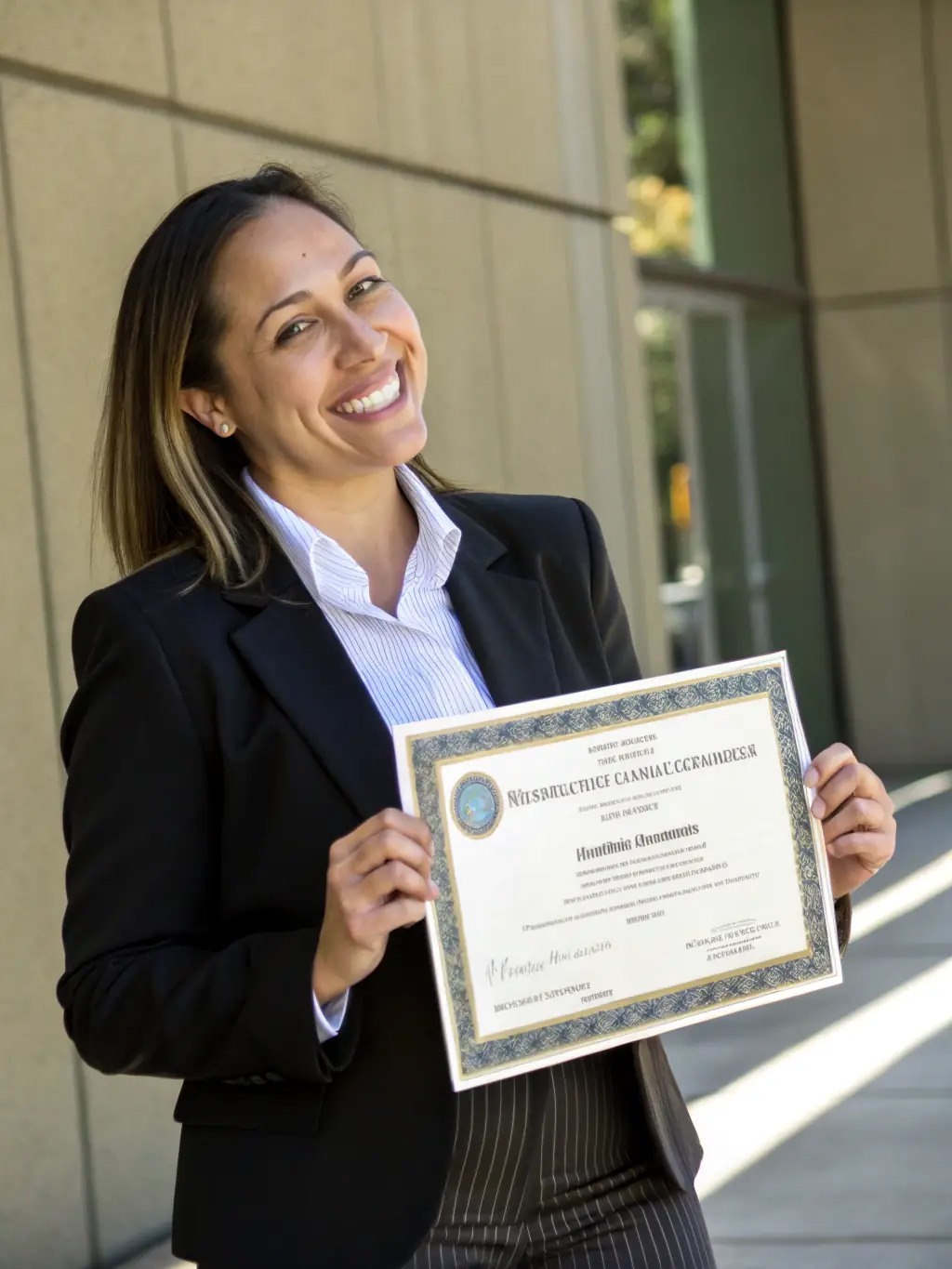 A Mind Align Health employee receiving a promotion certificate, symbolizing career advancement and recognition of their contributions to the organization.